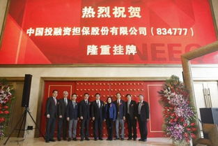 全市首家融資性擔保公司正式掛牌新三板，開啟創新融資新篇章